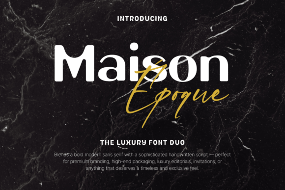 Maison Époque Duo: A Bold Display Font for Modern Brands
